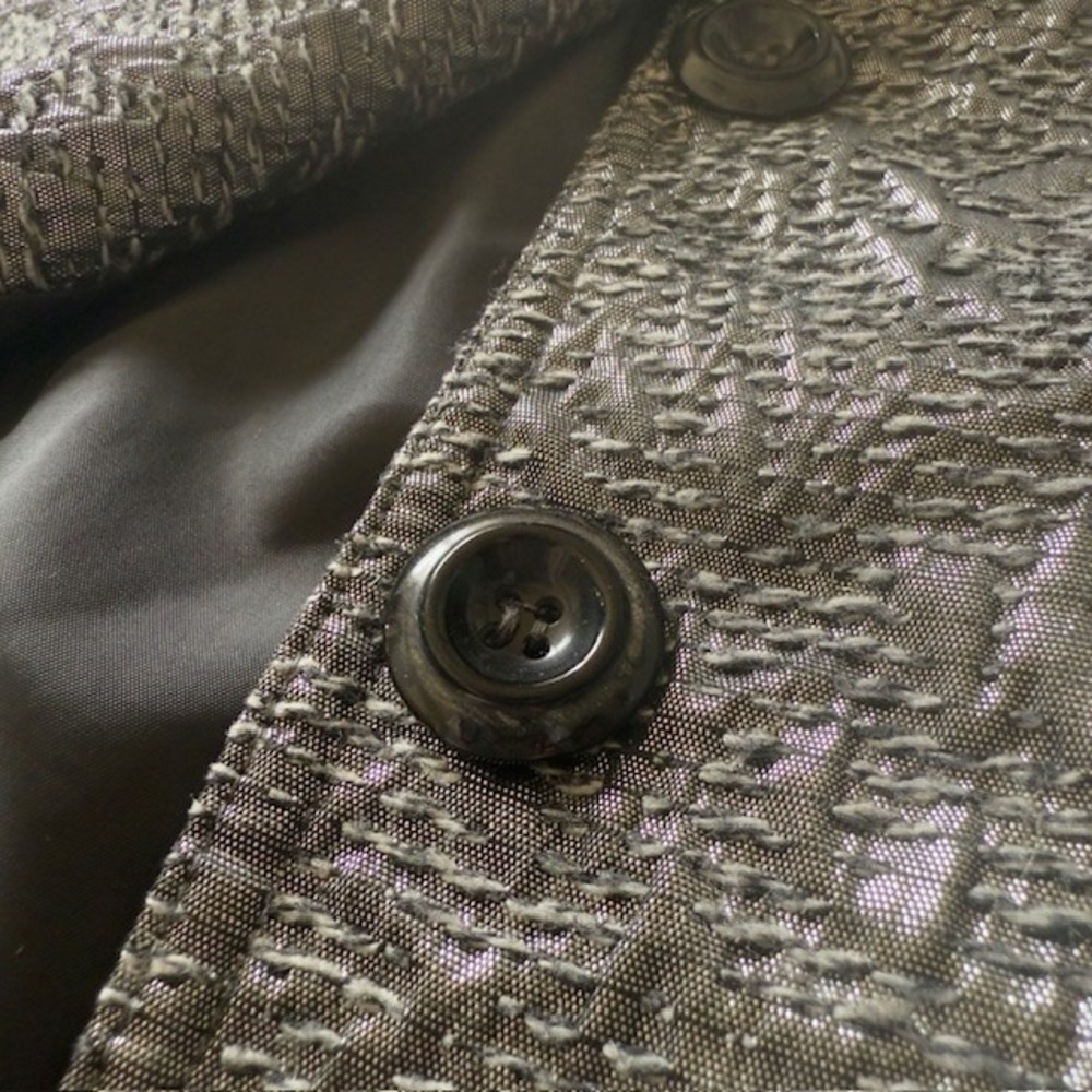 Chico's Blazer Women's Size Button Shimmer Metallic Glitz Glam Corporate Shimmer - Picture 13 of 13